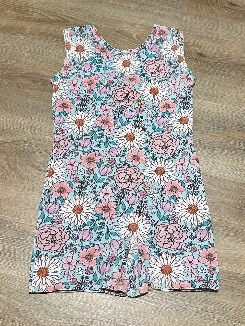 EUC Land and Fin Girl’s Organic Cotton Biketard in Size 7